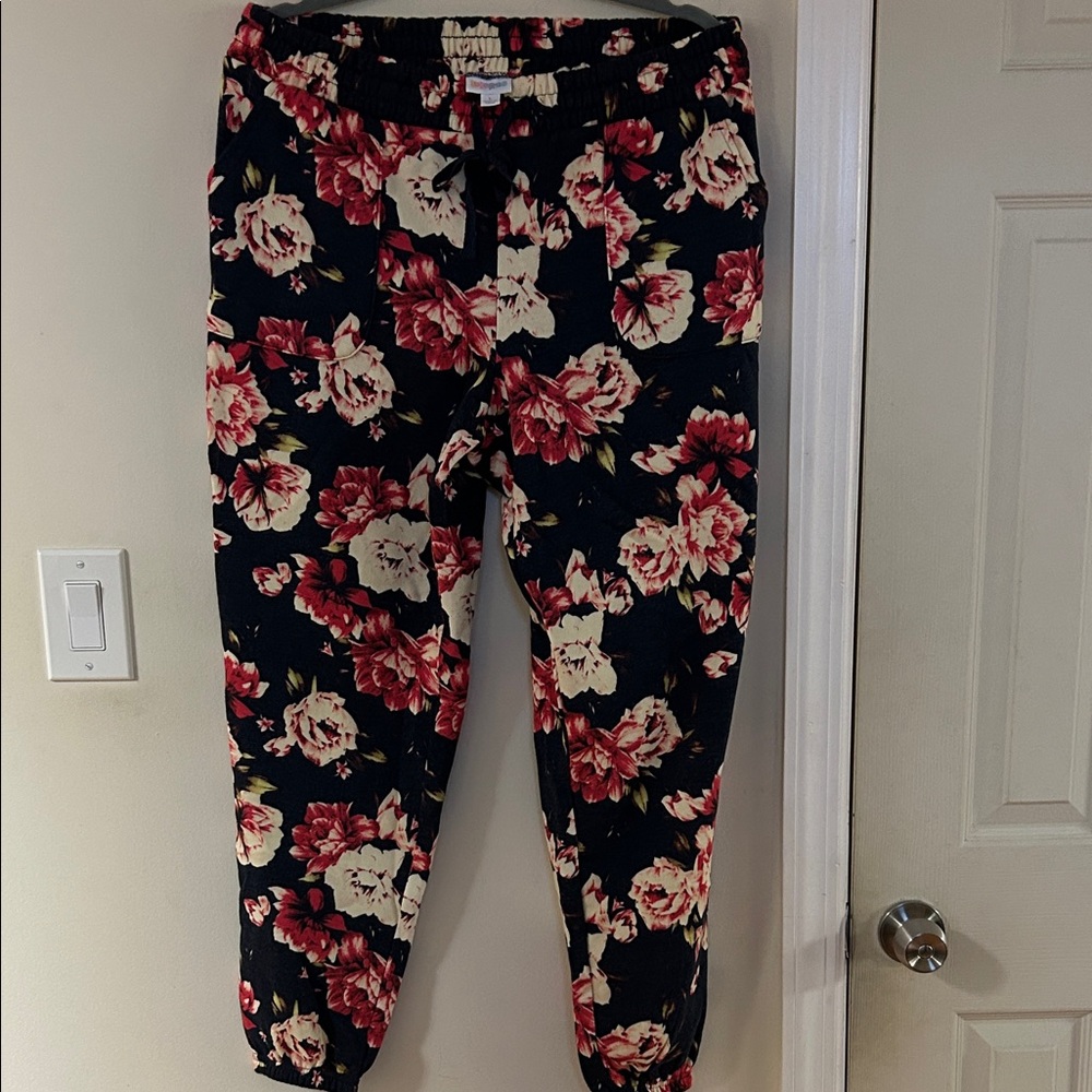 LuLaRoe Sweatpants with Floral Prints